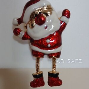 Festive Santa Claus Brooch